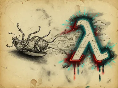 Kafka Metamorphosis sketch — beetle transforming into Lambda